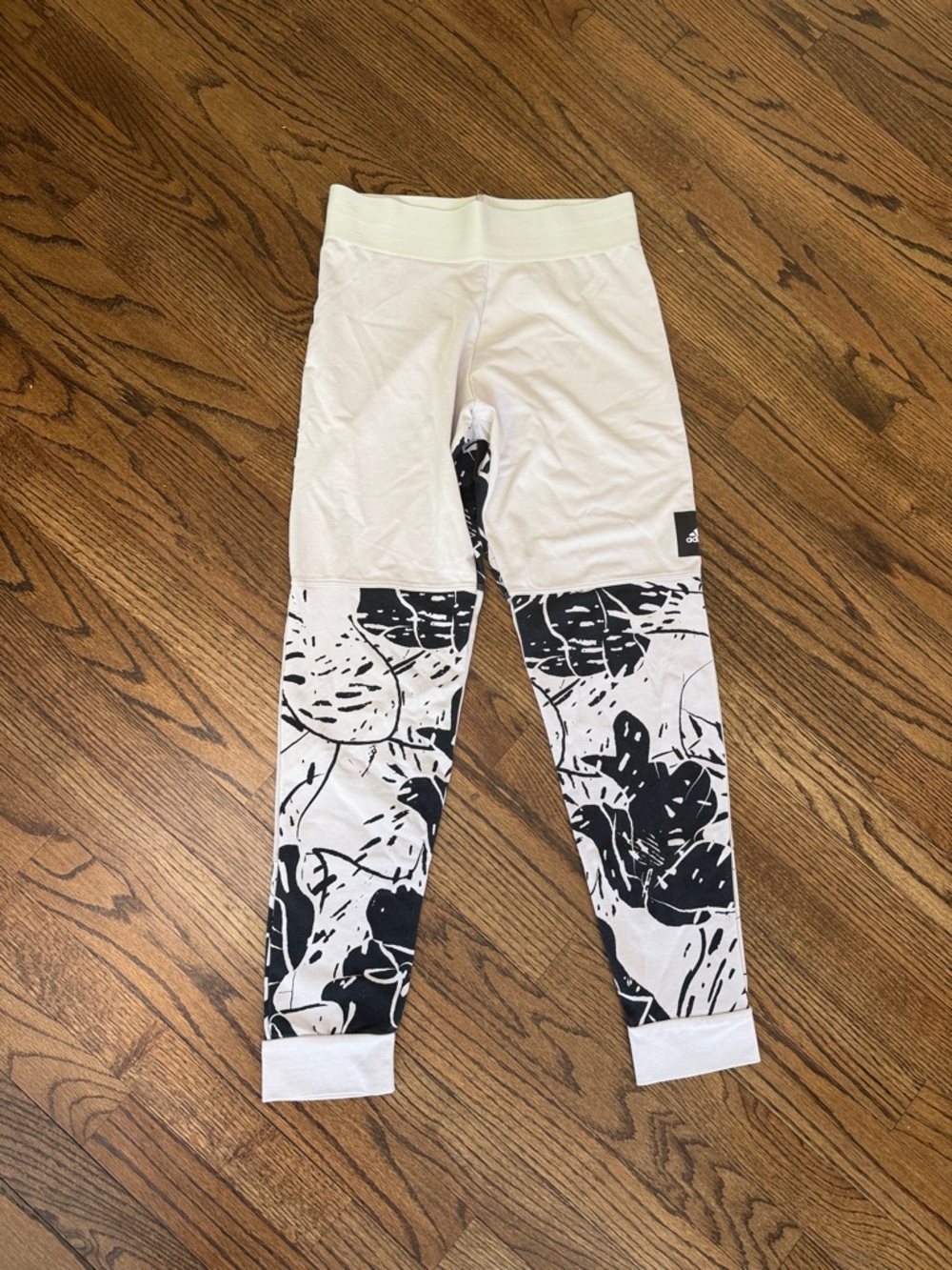 Adidas Originals Contrasting Abstract Print Cotton Skinny Joggers